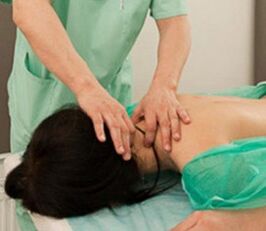 Massage with cervical joint disease