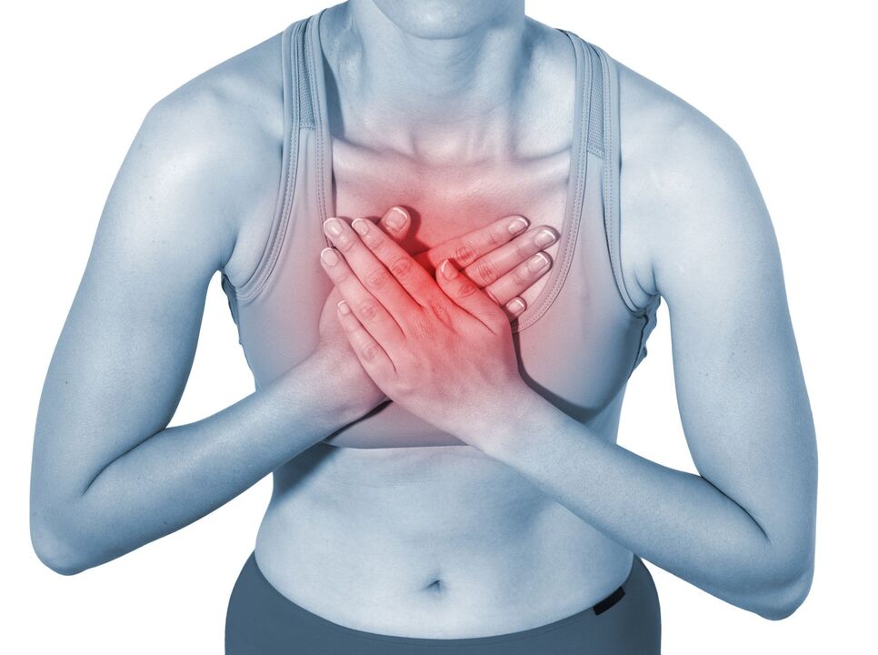 Symptoms of breast bone degeneration
